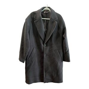 ZARA Men’s Black Long‎ Overcoat | Size Medium